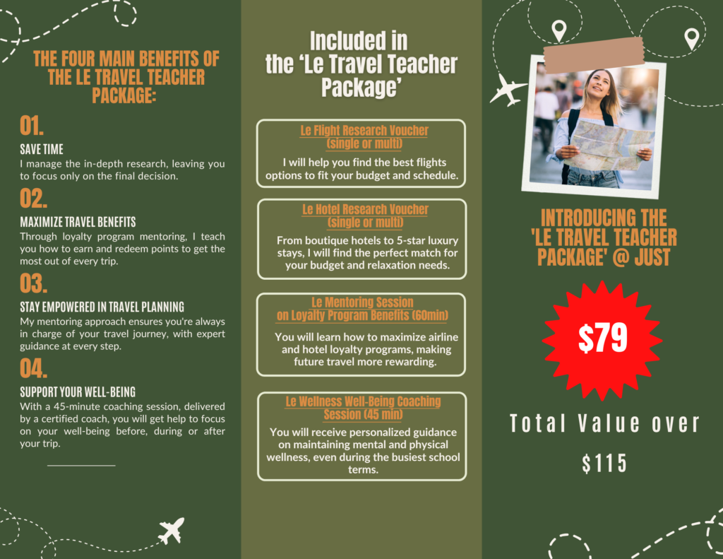 Le Travel Teacher Package with price and details